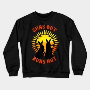 Summer bunny rabbits suns out bun out Crewneck Sweatshirt